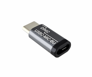 DINIC Adapter, USB C Stecker auf Micro  Buchse, 3 Stück Alu, space grey